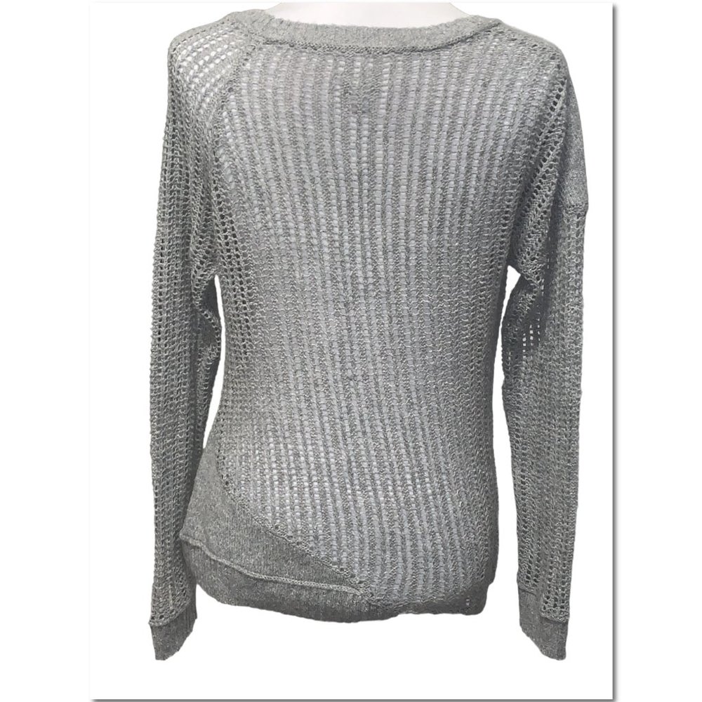 Converse One Star Gray Lightweight Asymmetrical Sweater Size Medium EUC - Picture 2 of 6